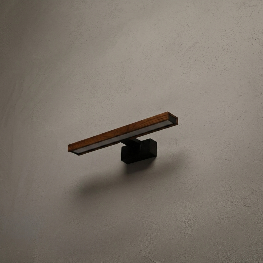 BRILAGI - LED osvetljenje za kupatilsko ogledalo 3u1 WOODY MIRROR LED/8W/230V 40 cm IP44 crna/hrast