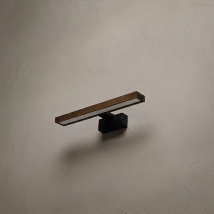 BRILAGI - LED osvetljenje za kupatilsko ogledalo 3 u 1 WOODY MIRROR LED/8W/230V 40 cm IP44 crna/hrast orah