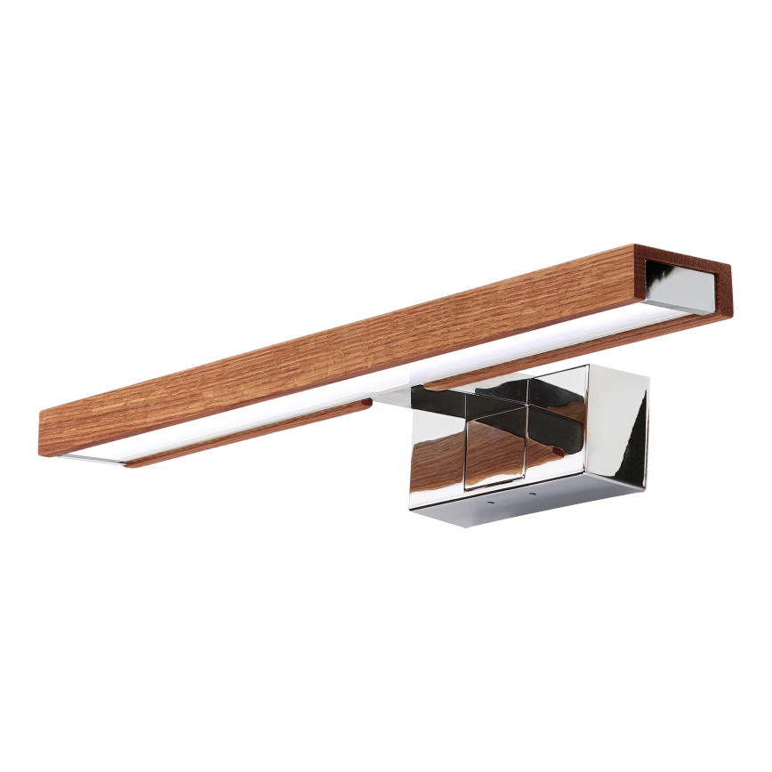 Brilagi - LED kupatilsko osvetljenje za ogledalo 3u1 WOODY MIRROR LED/8W/230V 40 cm IP44 sjajni hrom/hrast trešnja
