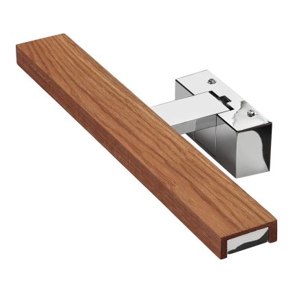 Brilagi - LED kupatilsko osvetljenje za ogledalo 3u1 WOODY MIRROR LED/8W/230V 40 cm IP44 sjajni hrom/hrast trešnja