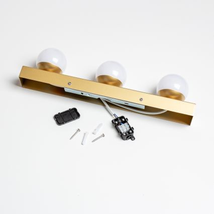 Brilagi - LED osvetljenje za kupatilsko ogledalo HOLLYWOOD 3xLED/3W/230V 39 cm IP44 zlatna