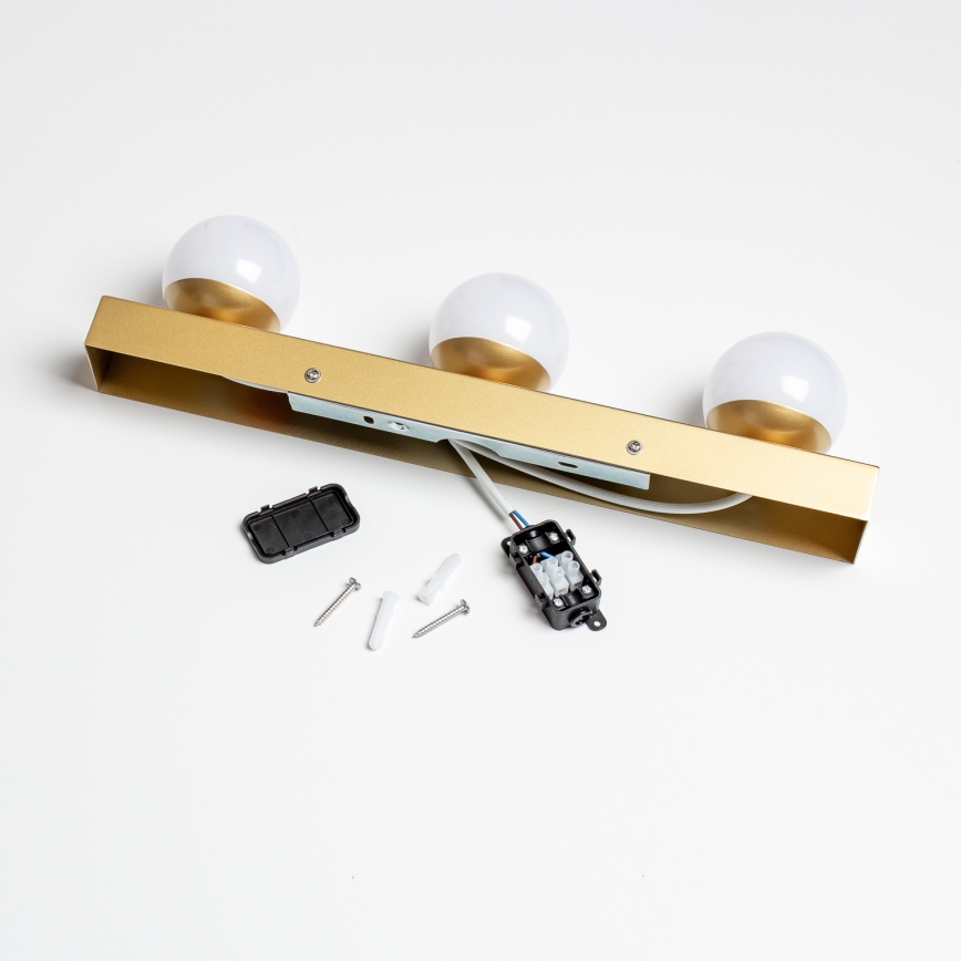 Brilagi - LED osvetljenje za kupatilsko ogledalo HOLLYWOOD 3xLED/3W/230V 39 cm IP44 zlatna
