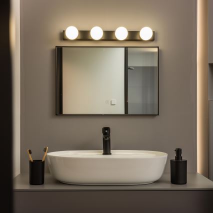 Brilagi - LED osvetljenje za kupatilsko ogledalo HOLLYWOOD 4xLED/3W/230V 53 cm IP44 crno