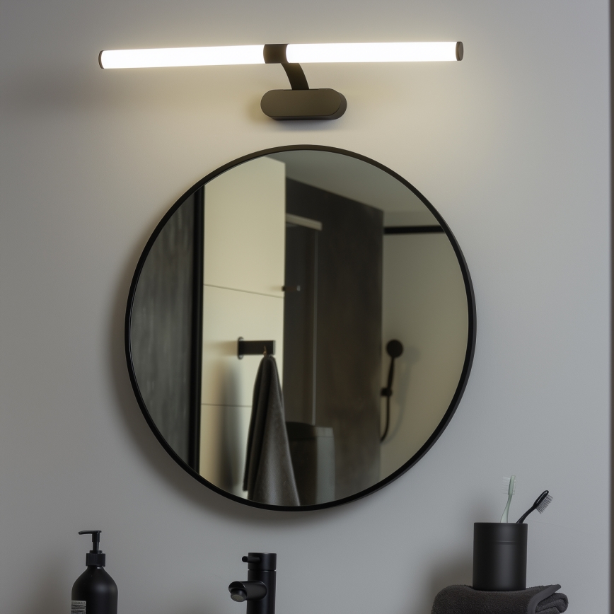 Brilagi - LED kupatilsko osvetljenje za ogledalo 2 u 1 TUBEO LED/8W/230V 60 cm IP44 crna