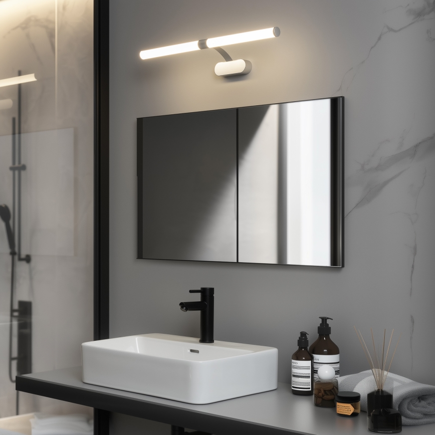 Brilagi - LED osvetljenje za kupatilsko ogledalo 2u1 TUBEO LED/8W/230V 60 cm IP44 srebrna