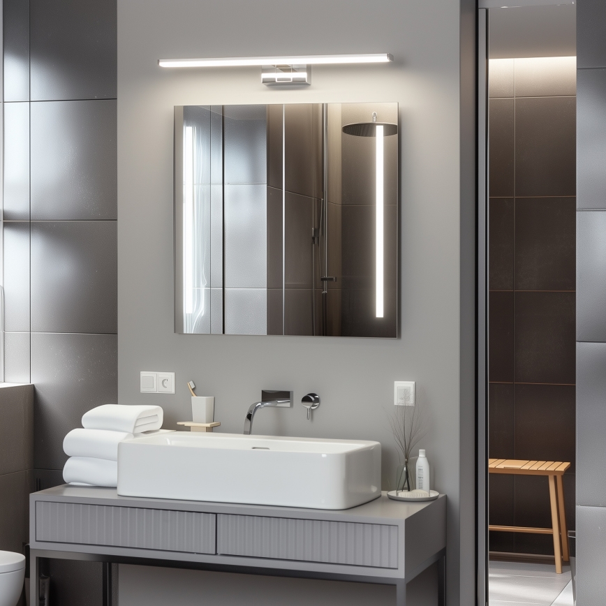 Brilagi - LED osvetljenje za kupatilsko ogledalo 3 u 1 VESTRA LED/12W/230V 60 cm IP44 sjajni hrom