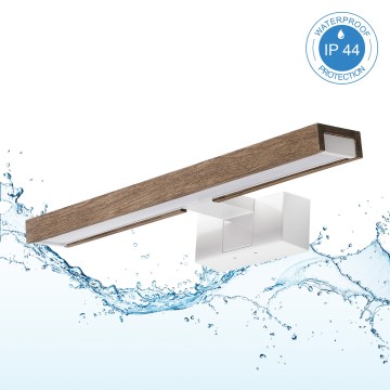 Brilagi - LED osvetljenje za kupatilsko ogledalo WOODY MIRROR 3u1 LED/8W/230V 40 cm IP44 bela/hrast