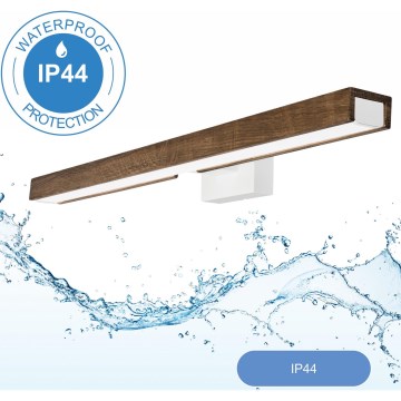 Brilagi - LED osvetljenje za kupatilsko ogledalo WOODY MIRROR LED/12W/230V 60 cm IP44 hrast orah/bela