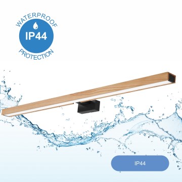 Brilagi - LED osvetljenje za kupatilsko ogledalo WOODY MIRROR LED/15W/230V 90 cm IP44 hrast/crna