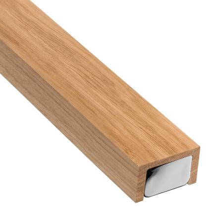 Brilagi - LED kupatilsko osvetljenje za ogledalo WOODY MIRROR LED/15W/230V 90 cm IP44 hrast/sjajni hrom