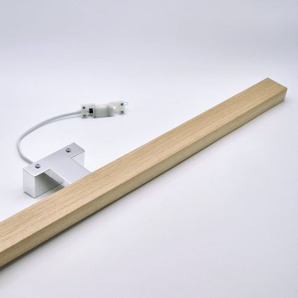 Brilagi - LED kupatilsko osvetljenje za ogledalo WOODY MIRROR LED/15W/230V 90 cm IP44 hrast/sjajni hrom