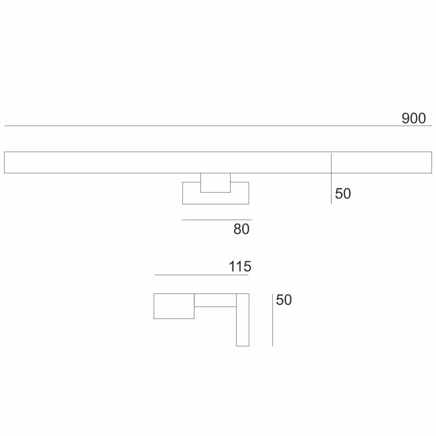 Brilagi - LED kupatilsko osvetljenje za ogledalo WOODY MIRROR LED/15W/230V 90 cm IP44 hrast/sjajni hrom