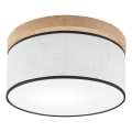 Brilagi - LED plafonjera BELLADONNA 1xE27/15W/230V Ø 30 cm bela/hrast