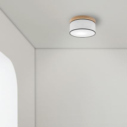 Brilagi - LED plafonjera BELLADONNA 1xE27/15W/230V Ø 30 cm bela/hrast
