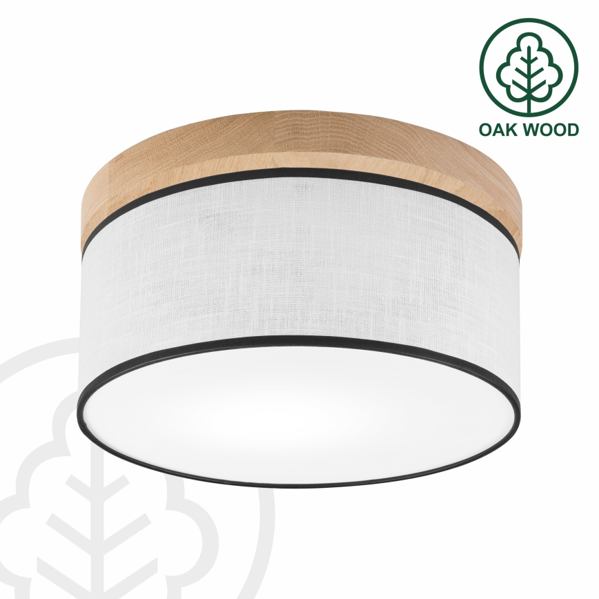 Brilagi - LED plafonjera BELLADONNA 1xE27/15W/230V Ø 30 cm bela/hrast