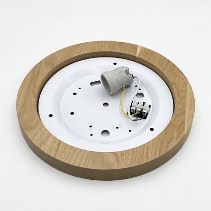 Brilagi - LED plafonjera BELLADONNA 1xE27/15W/230V Ø 30 cm bela/hrast