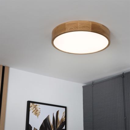 Brilagi - LED plafonjera CARVALHO LED/36W/230V hrast, prečnik 47,5 cm