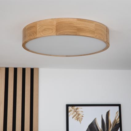 Brilagi - LED plafonjera CARVALHO LED/36W/230V hrast, prečnik 47,5 cm