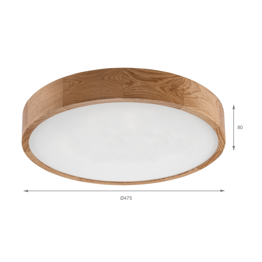 Brilagi - LED plafonjera CARVALHO LED/36W/230V hrast, prečnik 47,5 cm