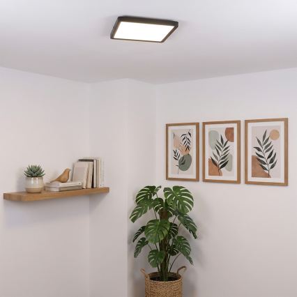 Brilagi - LED plafonjera ESTELA SQUARE LED/24W/230V 31x31 cm crna