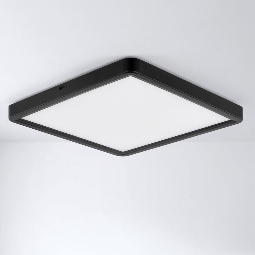Brilagi - LED plafonjera ESTELA SQUARE LED/24W/230V 31x31 cm crna