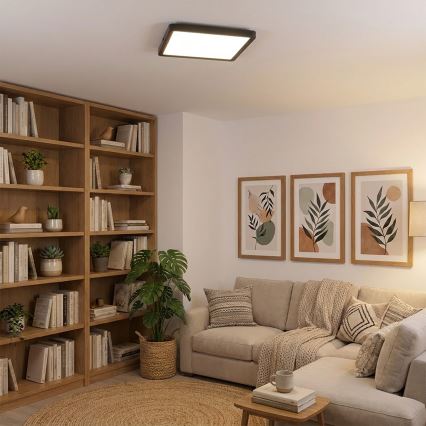 Brilagi - LED plafonjera ESTELA SQUARE LED/24W/230V 31x31 cm crna