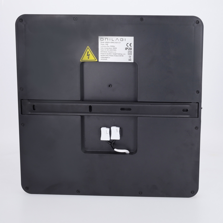 Brilagi - LED plafonjera ESTELA SQUARE LED/24W/230V 31x31 cm crna