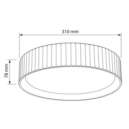 Brilagi - LED plafonjera LUCIA LED/24W/230V, prečnika 31 cm, siva
