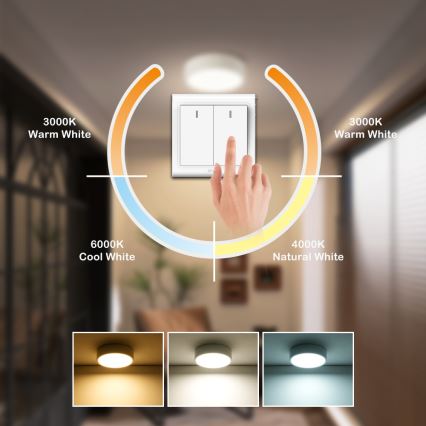 Brilagi - LED plafonjera POOL LED/18W/230V 3000/4500/6000K, prečnika 20 cm, bela