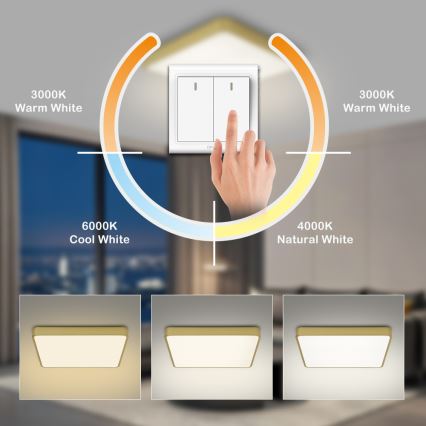 Brilagi - LED plafonjera POOL LED/48W/230V 3000/4500/6000K 50x50 cm zlatna