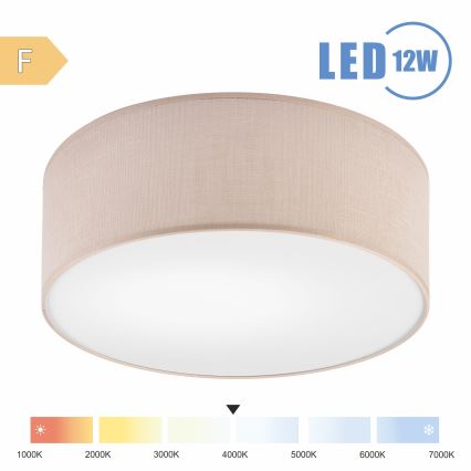 Brilagi - LED plafonjera SIRIJA LED/12W/230V, prečnik 35 cm, bež