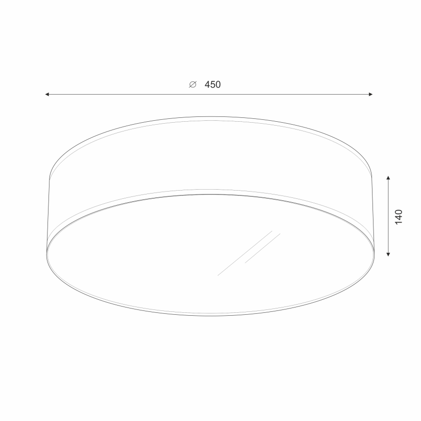 Brilagi - LED plafonjera SIRIJA LED/24W/230V Ø 45 cm crna