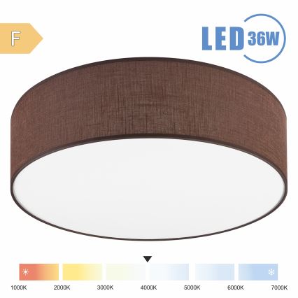 Brilagi - LED plafonjera SIRIJA LED/36W/230V, prečnik 45 cm, braon