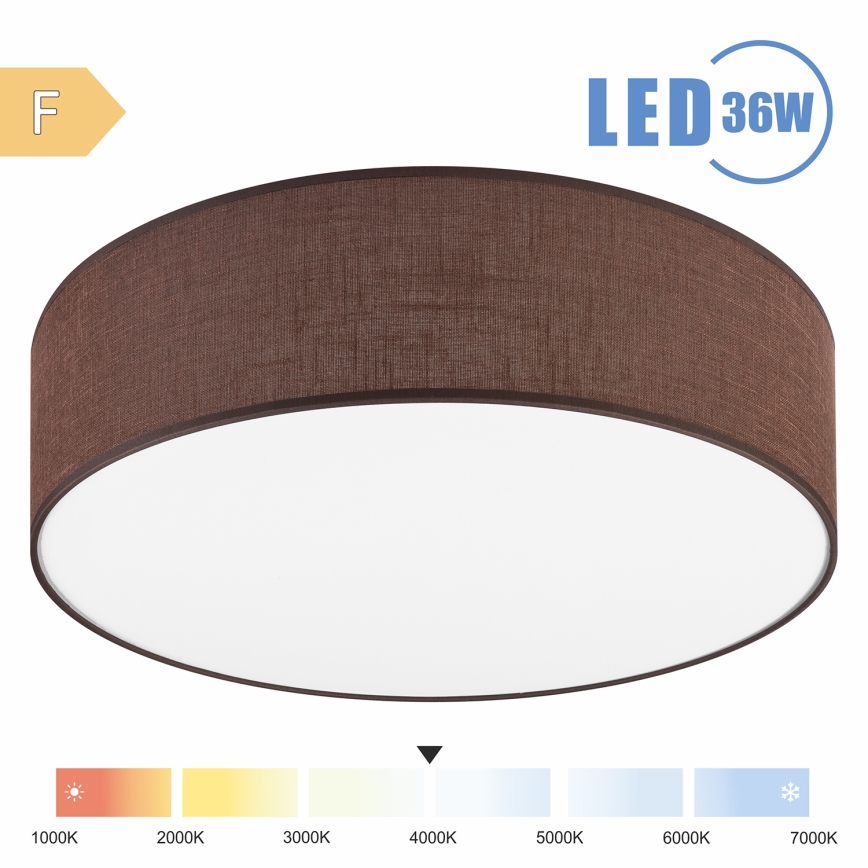 Brilagi - LED plafonjera SIRIJA LED/36W/230V, prečnik 45 cm, braon