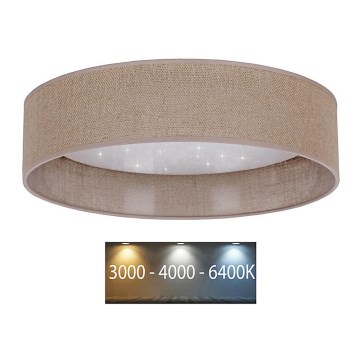Brilagi - LED plafonjera VELVET STAR LED/24W/230V prečnik 40 cm 3000K/4000K/6400K braon