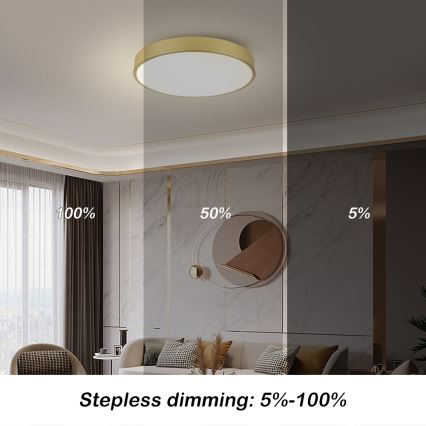 Brilagi - LED plafonska lampa POOL LED/60W/230V 3000/4000/6000K prečnik 60 cm zlatna