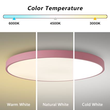 Brilagi - LED plafonsko svetlo POOL LED/100W/230V 3000/4000/6000K prečnik 80 cm ružičasto