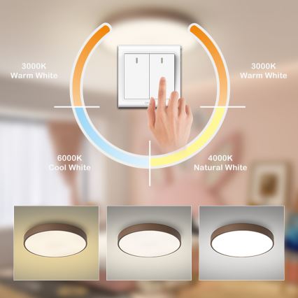 Brilagi - LED plafonsko svetlo POOL LED/60W/230V 3000/4000/6000K prečnik 60 cm, braon