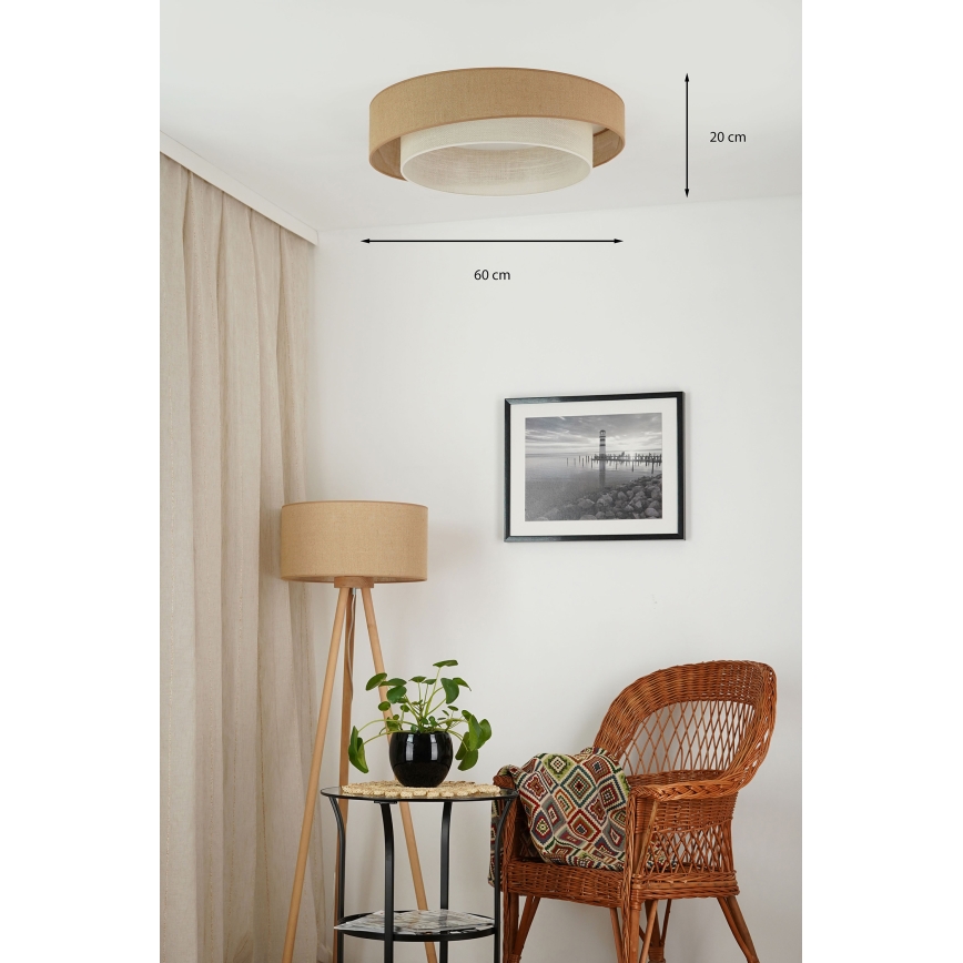 Brilagi - LED plafonska svetiljka SHINE LED/24W/230V prečnika 60 cm bež/krema
