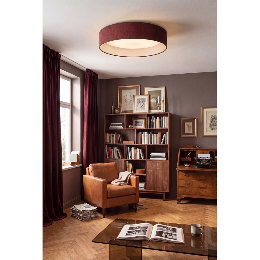 BRILAGI - LED plafonska svetiljka VELVET SIMPLE LED/36W/230V 3000K prečnik 55 cm boje vina