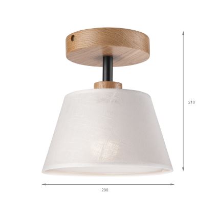 Brilagi - LED Plafonski luster ANTHONY 1xE14/60W/230V hrast/bela