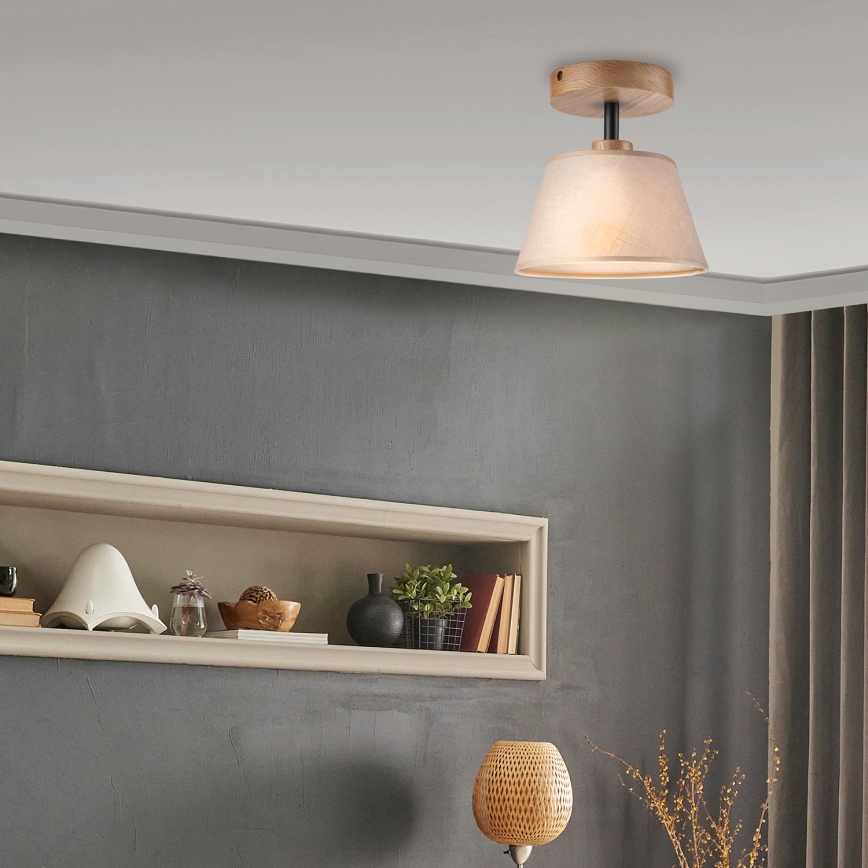 Brilagi - LED  Plafonski luster ANTHONY 1xE14/60W/230V hrast/bež