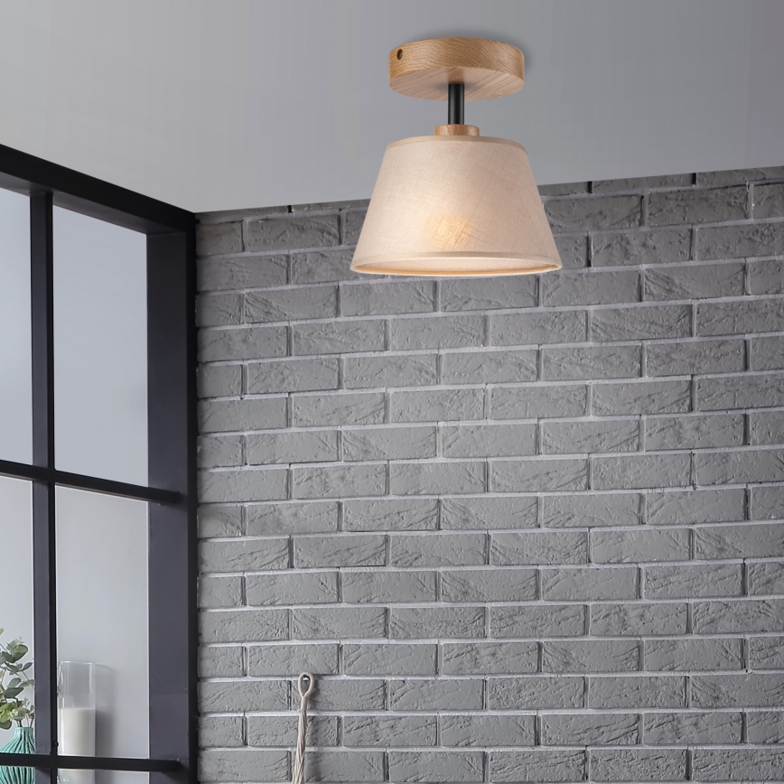 Brilagi - LED  Plafonski luster ANTHONY 1xE14/60W/230V hrast/bež