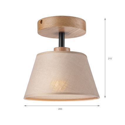 Brilagi - LED  Plafonski luster ANTHONY 1xE14/60W/230V hrast/bež