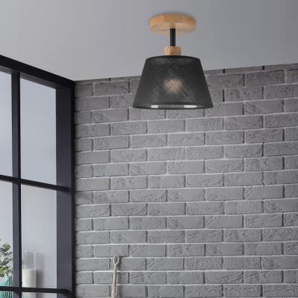 Brilagi - LED plafonski luster ANTHONY 1xE14/60W/230V hrast/crna