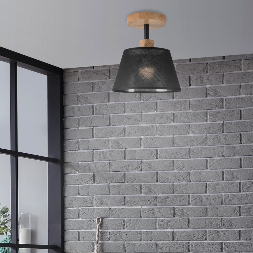 Brilagi - LED plafonski luster ANTHONY 1xE14/60W/230V hrast/crna