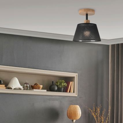 Brilagi - LED plafonski luster ANTHONY 1xE14/60W/230V hrast/crna