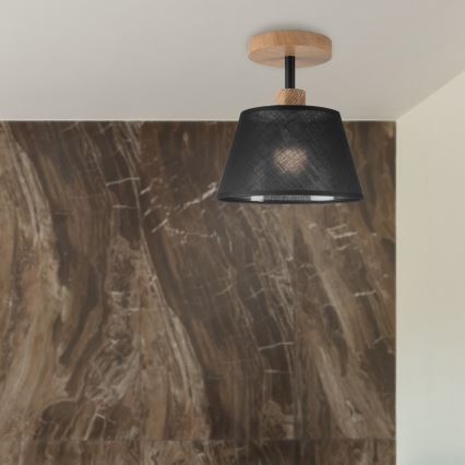 Brilagi - LED plafonski luster ANTHONY 1xE14/60W/230V hrast/crna