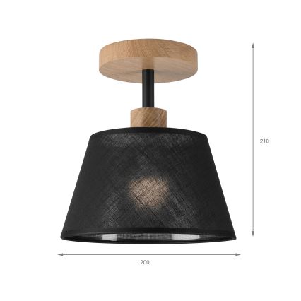 Brilagi - LED plafonski luster ANTHONY 1xE14/60W/230V hrast/crna