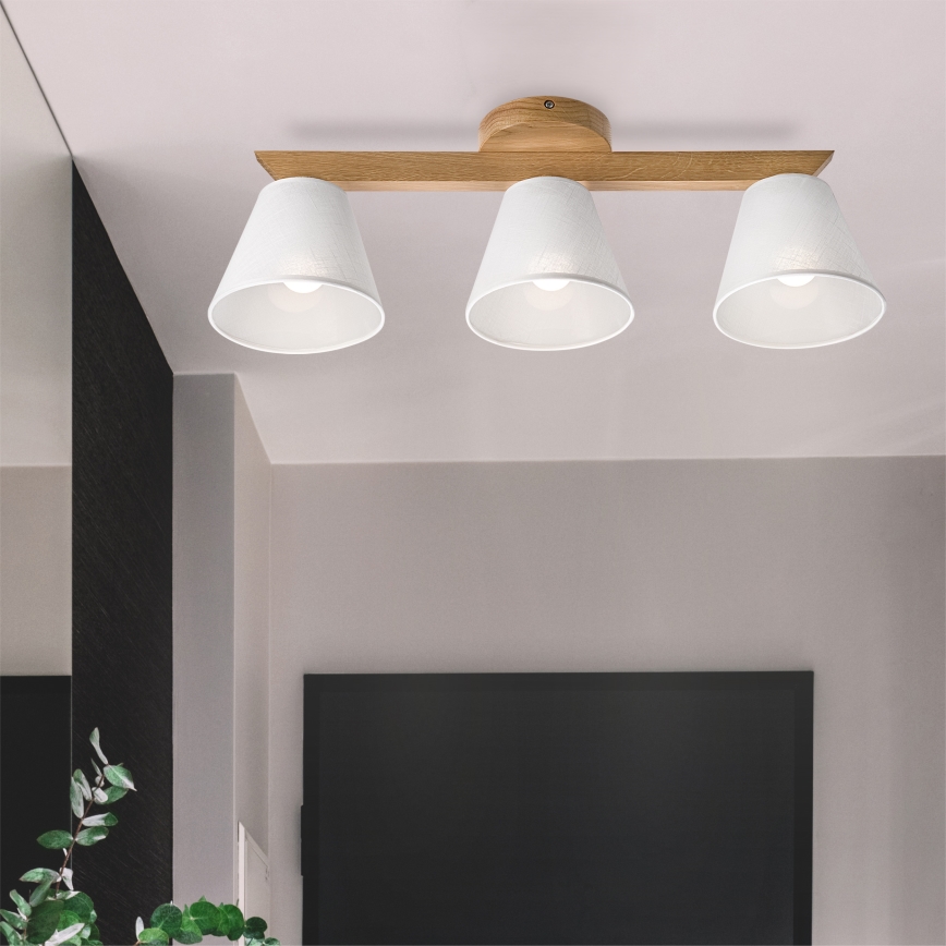 Brilagi - LED Plafonski luster ANTHONY 3xE14/40W/230V hrast/bela
